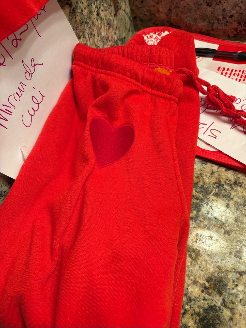 Aviator nation red stitched heart set xs rare! Euc - Picture 6 of 7